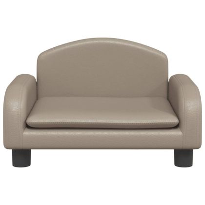 Детски диван капучино 50x40x30 см изкуствена кожа