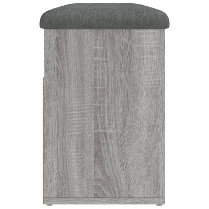Пейка за обувки, сив сонома, 82x32x45,5 см, инженерно дърво