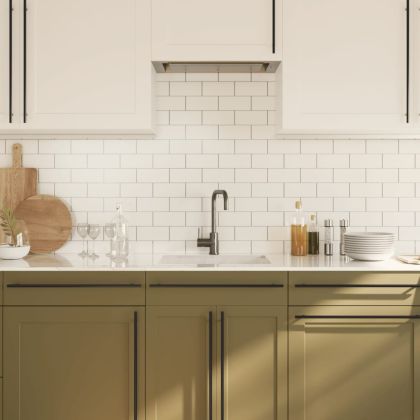 Дръжки за шкафове, 10 бр, черни, 480 мм, неръждаема стомана