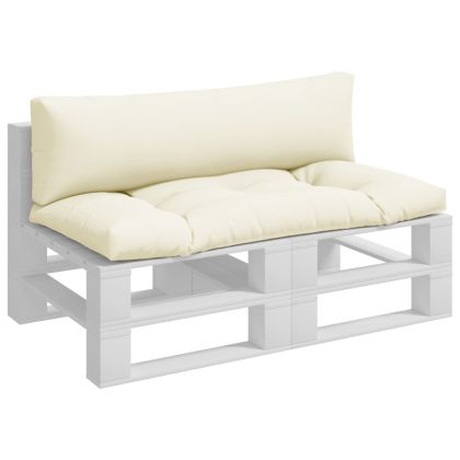 Палетни възглавници, 2 бр, кремави, текстил