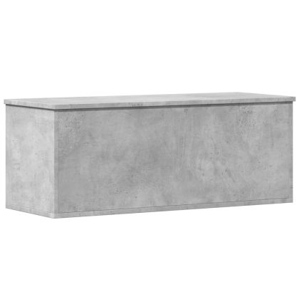 Кутия за съхранение, бетонно сиво, 90x35x35 см, инженерно дърво