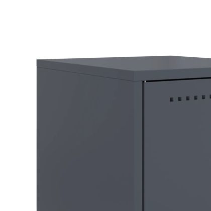 Нощни шкафчета 2 бр антрацит 36x39x60,5 см стомана