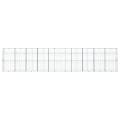 Габионна кошница с капак, 1000x100x200 см, поцинковано желязо