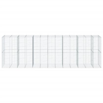 Габионна кошница с покритие, 650x100x200 см, поцинковано желязо