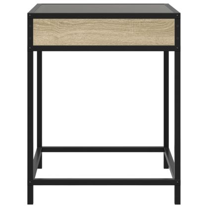 Нощна масичка с Infinity LED сонома дъб 40x40x51 см