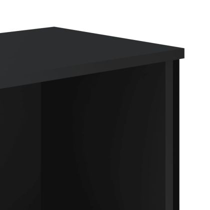 Библиотека черна 80x31x137,5 см инженерно дърво