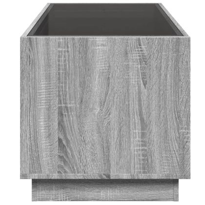 Маса за кафе с Infinity LED, сив сонома, 70x50x50 см