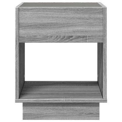 Маса за кафе с Infinity LED, сив сонома, 40x40x50 см