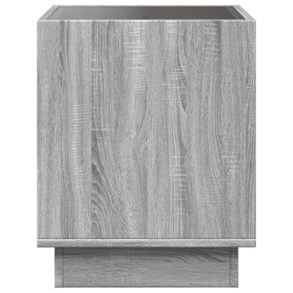 Маса за кафе с Infinity LED, сив сонома, 40x40x50 см