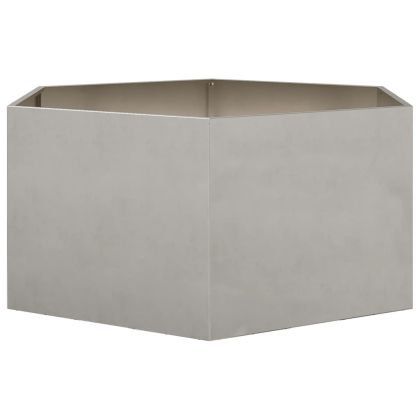 Градинска кашпа, шестоъгълна, 104x90x45 см, неръждаема стомана