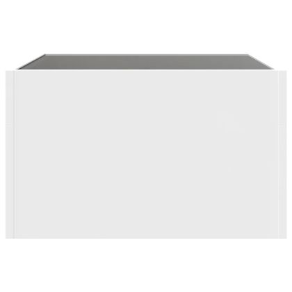 Маса за кафе с Infinity LED, бяла, 50x50x30 см