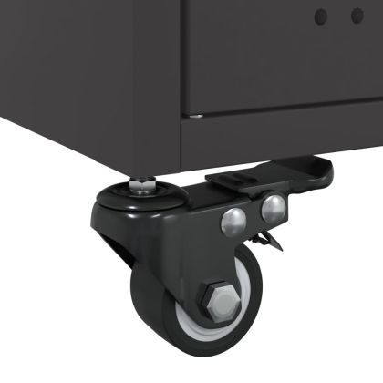 Маса за кафе, черна, 68x50x43,5 см, стомана