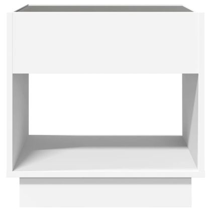 Нощна масичка с Infinity LED бяла 50x50x50 см