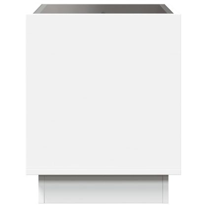 Нощна масичка с Infinity LED бяла 50x50x50 см
