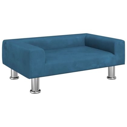 Кучешко легло синьо 70x45x26,5 см кадифе