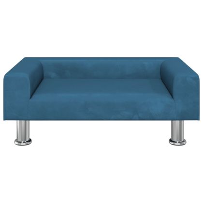 Кучешко легло синьо 70x45x26,5 см кадифе