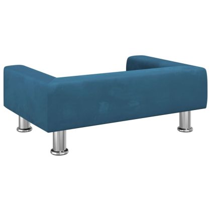 Кучешко легло синьо 70x45x26,5 см кадифе