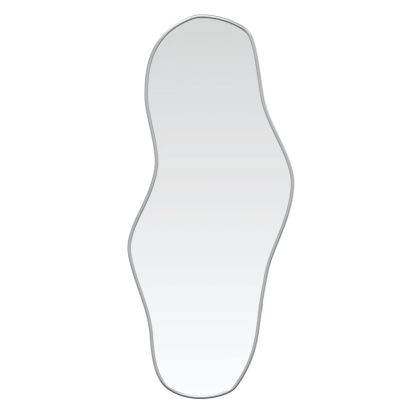 Стенно огледало, сребро, 100x45 см