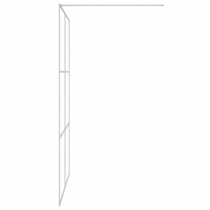 Параван за баня сребрист 140x195 см прозрачно ESG стъкло