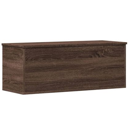 Кутия за съхранение, кафяв дъб, 90x35x35 см, инженерно дърво