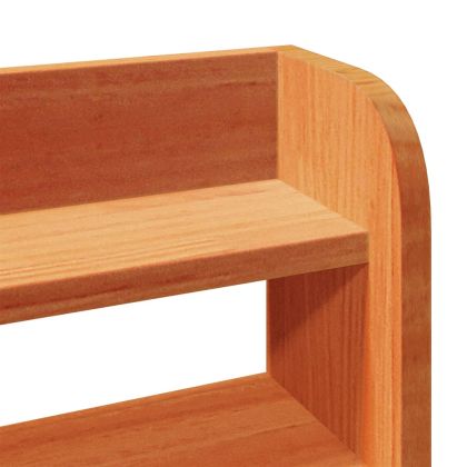 Рамка за легло без матрак, восъчнокафяв, 75x190 см, бор масив