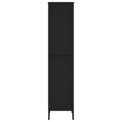 Библиотека черна 50x31x137,5 см инженерно дърво