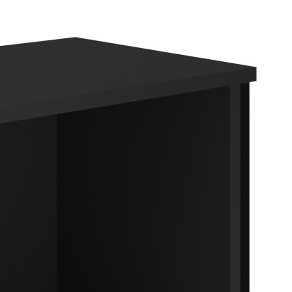 Библиотека черна 50x31x137,5 см инженерно дърво