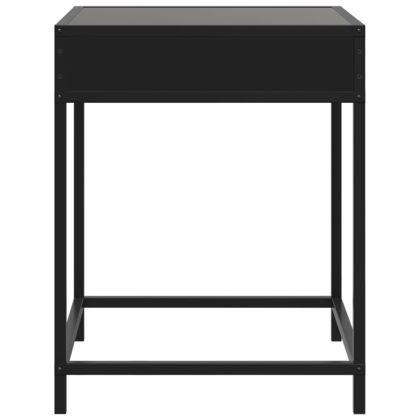 Нощна масичка с Infinity LED черна 40x40x51 см