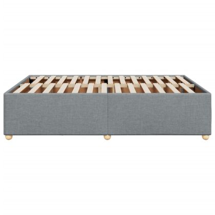 Рамка за легло без матрак, светлосива, 160x200 см, плат