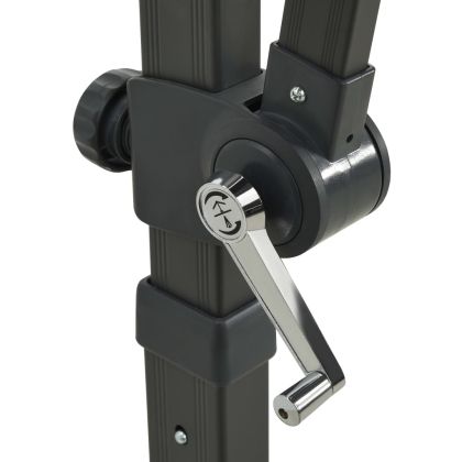 Конзолен градински чадър с прът и LED светлини, бордо, 250 см