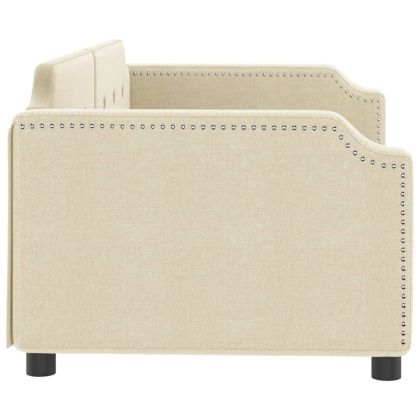 Кушетка, кремава, 90x200 см, текстил