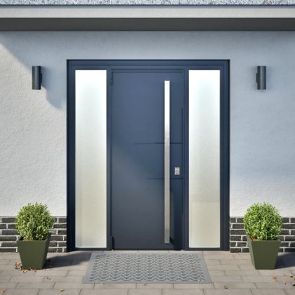 Градински кашпи, 2 бр, маслиненозелени, 30x30x30 см, стомана