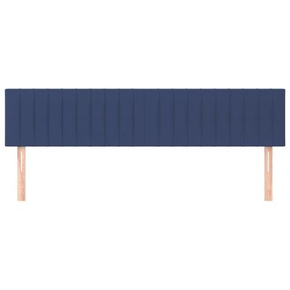 Горни табли за легло, 2 бр, сини, 100x5x78/88 см, плат