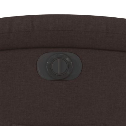 Електрически реклайнер стол, тъмнокафяв, текстил
