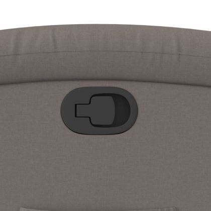 Изправящ реклайнер стол, таупе, текстил