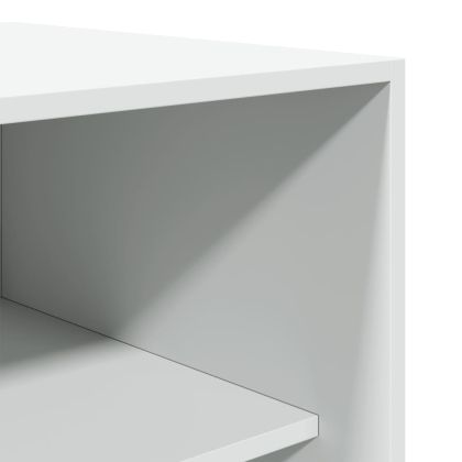 Гардероб, бял, 80x50x200 см, инженерно дърво