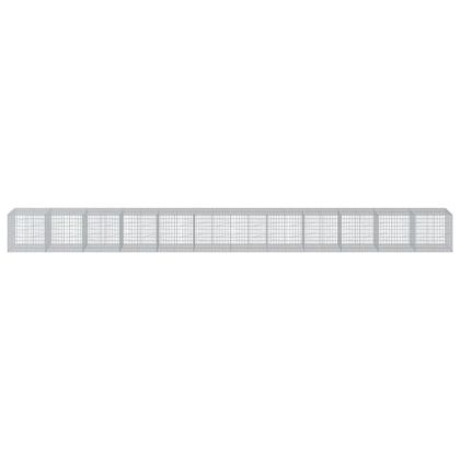 Габионна кошница с капак, 1200x100x100 см, поцинковано желязо