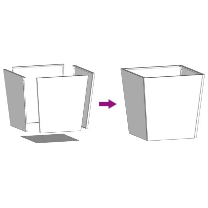 Градински кашпи, 2 бр, маслиненозелени, 50x50x50 см, стомана