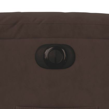 Електрически изправящ реклайнер, кафяв, микрофибърен текстил