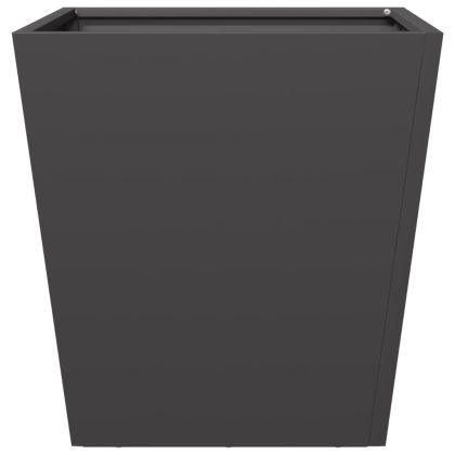 Градинска кашпа, черен, 40x40x40 см, стомана
