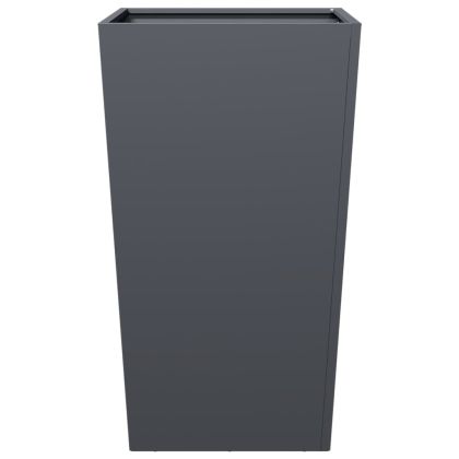 Градински кашпи, 2 бр, антрацит, 45x45x75 см, стомана