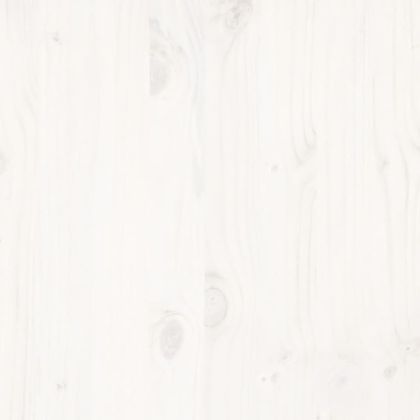 Рамка за легло без матрак, бял, 140x190 см, бор масив