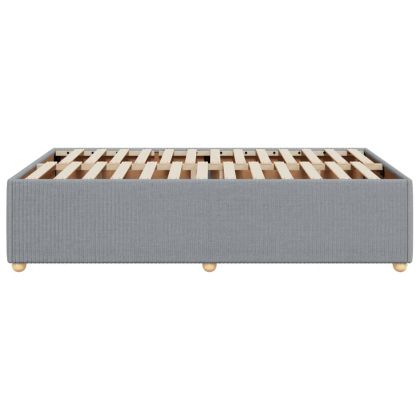 Рамка за легло без матрак,, светлосива, 120x190 см, плат