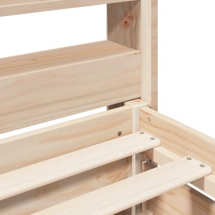 Рамка за легло без матрак, 140x200 см, масивна чамова дървесина