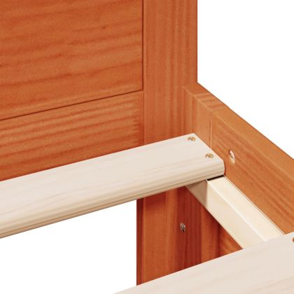 Рамка за легло без матрак с табла 140x190 см борово дърво масив