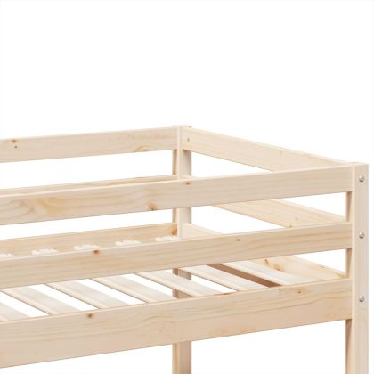 Двуетажно легло, 90x200 см, борово дърво масив