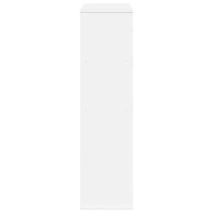 Разделител за стая, бял, 100x33x125,5 см, инженерно дърво