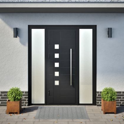 Градински саксии 2 бр. 30x30x30 см Изветряла стомана