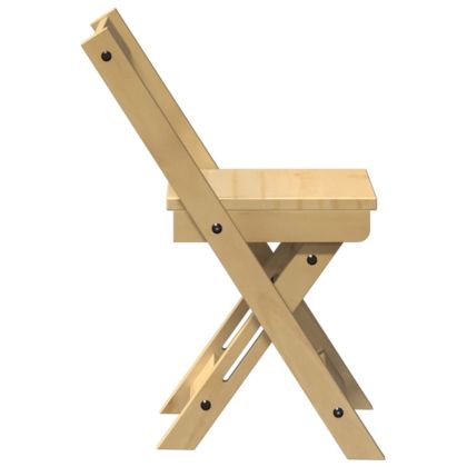 Трапезни столове "Corona" сгъваеми 4 бр масивна дървесина бор