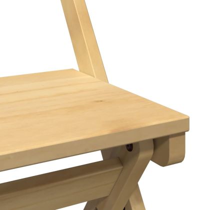 Трапезни столове "Corona" сгъваеми 4 бр масивна дървесина бор